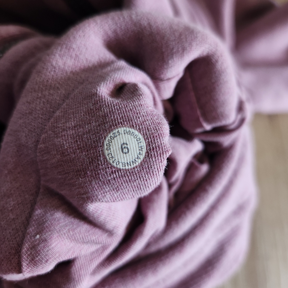 Lululemon Heathered Velvet Dust Pink Cotton Fleece Scuba Hoodie Women's Size 6 - Picture 5 of 8